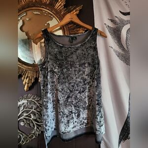 Cynthia Rowley Velvet Charcoal Tank Top